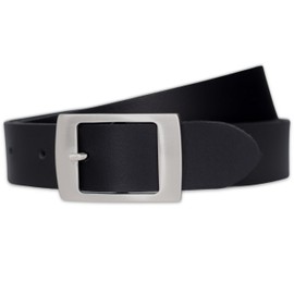 FRIEDRICH HOFFMANN Women's Leather Belt, Made in Germany, Belt Black Women's Slim, 100% Genuine Leather, 3 cm Wide, black
