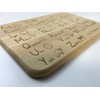 The breakfast board made of beech wood for learning, gift