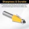 sourcing map 11.25 Degree Chamfer Router Bit 1/2 Inch Shank