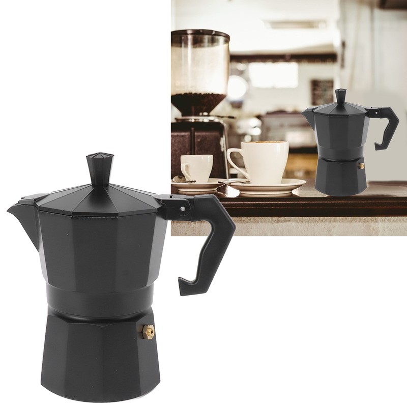 Stovetop Moka Pot Italian Hand Brewed Coffee Maker Aluminum Alloy