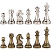 Janus Silver and Bronze Extra Heavy Metal Chess Pieces with
