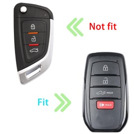 LOCOY Key Fob Cover for Toyota Tundra Accessories 2022 2023 2024 2025, for Tacoma 2024 2025 Leather Key Cover, for Camry 2025 Key Protector Case, Key Fob Case (Black Leather Gray Stitches, 1pc)