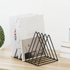 Desktop Organizer Rack Rustproof Simple Triangle Geometric Iron File Holder