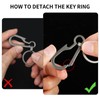 Ouligay Titanium Carabiner Keyring Carabiner Bottle Opener Titanium Carabiner Key