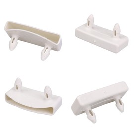 Yibuy 30Pcs Plastic Single End Caps Bed Slat Holders for Holding Bed Accessory White
