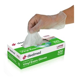 Dealmed Vinyl Exam Gloves – 1000 ct. Extra Large Medical Gloves, Disposable Gloves, Non-Irritating Latex Free Gloves for a First Aid Kit and Medical Facilities