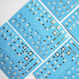 IBDI Snowflake winter holiday nail Decals/Sliders for manicure or pedicure, Decal for nails, Slider for manicures and pedicures, Nail art