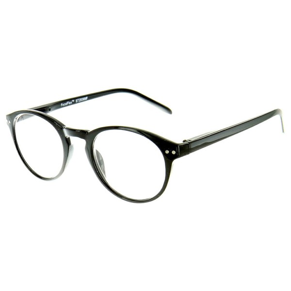 Aloha Eyewear Tek Spex 8003 Unisex Dual-Focus Progressive No-Line Reading Glasses (Black/Top: +1.00 / Bottom: +3.00)
