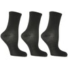 RJM Ladies Plain Ankle Socks Size 4-7 Black