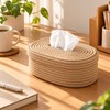 Woven Tissue Box Cover for Home Decor – Oval Textured
