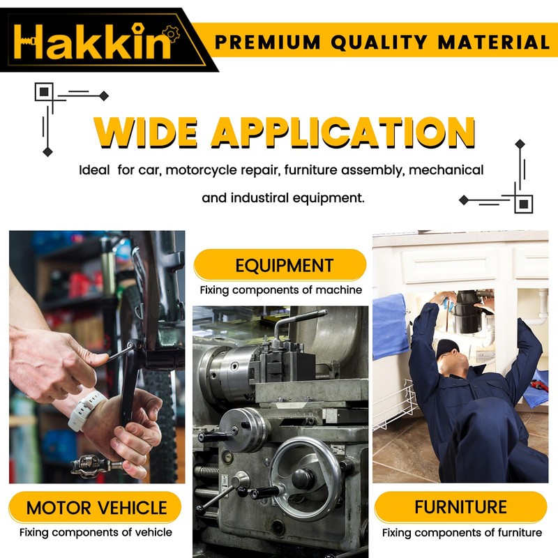 Hakkin 3PCS Offset Screwdriver Set S2 Steel L-Type Double Head