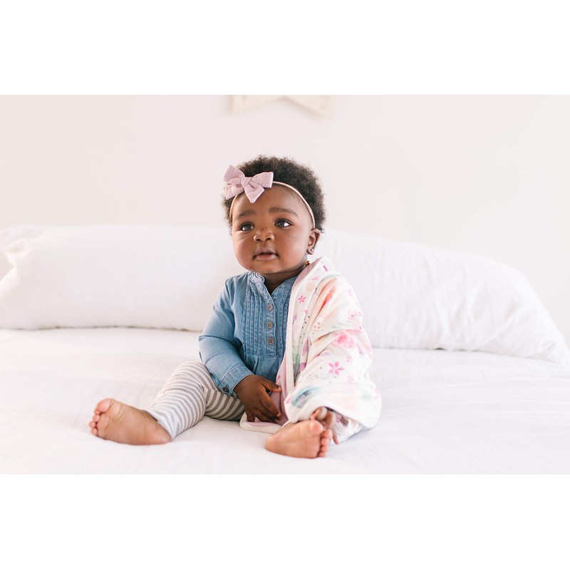 3-Layer Knit Security Blanket Set Sized 16" x 16" 2-Pack"Bloom"