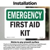 First Aid Kit OSHA Emergency Vinyl Decal Label 10 Inch