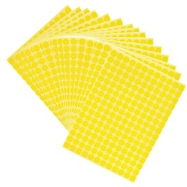 Lstycoy Round Circle Dot Stickers, 10mm Color Coding Labels, Pack of 2880pcs (Yellow)