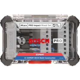 Bosch 40x PRO Impact Mixed Set, 40-Piece (for Concrete, Soft Tiles, 200 x 107 mm, Professional Accessories Screwdriver, Screwdriver)