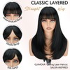 NOSTALGIA Wig with Bangs, 20 Inch, 4x4 Realistic Scalp, Natural