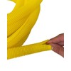 PE Yellow Corrugated Conduit Flexi Pipe Tube Split 23mm -