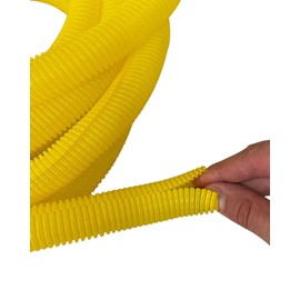 PE Yellow Corrugated Conduit Flexi Pipe Tube Split 23mm - 5m