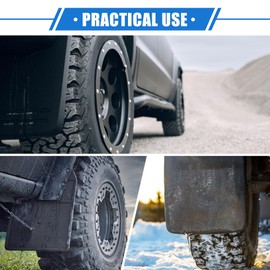 VekAuto Mud Flaps Kit Compatible for Ford Explorer 2020-2024, Quality Plastic Black Front and Rear Splash Guards