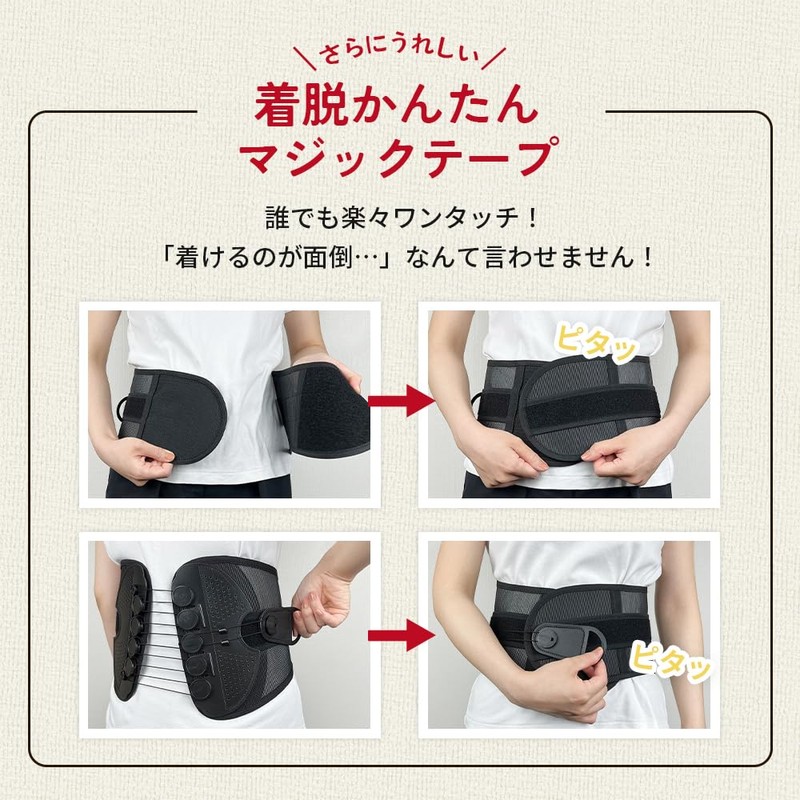 commoc(コモック) 骨盤ベルト 腰サポート 腰 サポート ゆがみ 腰ベルト サポートベルト (S)