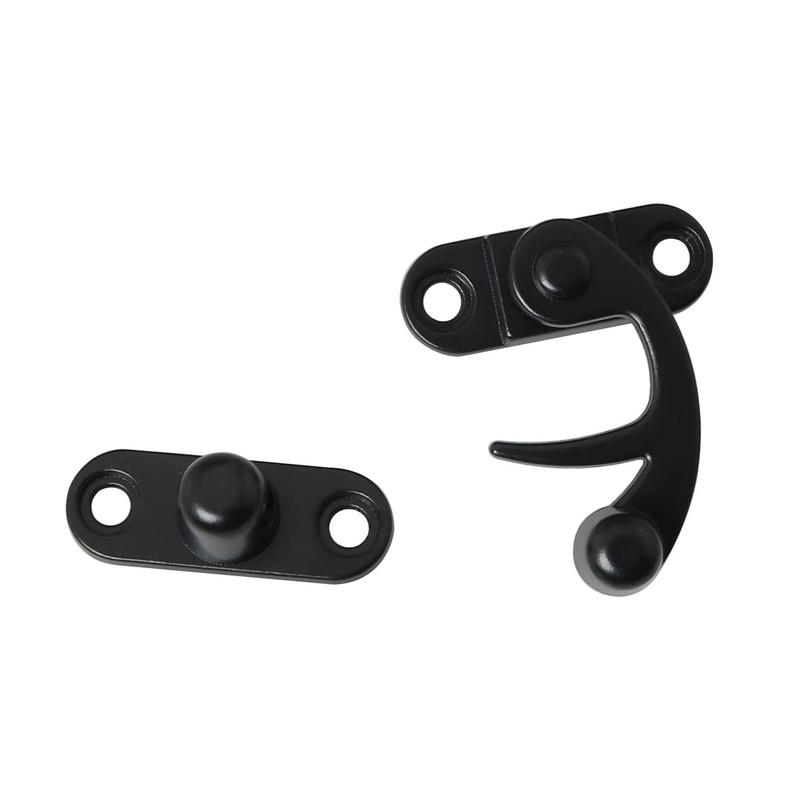 DGBRSM 2pcs Antique Hook Hasp Latch Black Padlock Hasp Hook