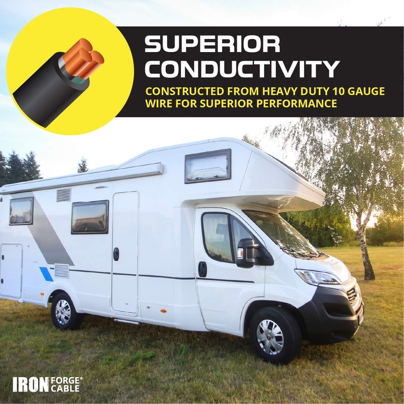 Iron Forge Cable RV Cord, Female Generator and RV Electrical
