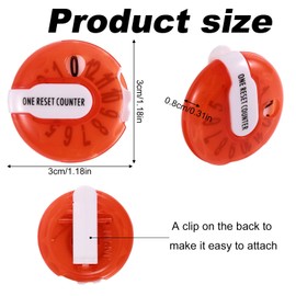 BOXOB 4pcs Golf Score Counter, Mini Clip-On Stroke Trackers Multicolor Score Keeper Clicker Counter with One-Touch Reset Portable Golf Shot Accessories for Women Men Easy Scoring
