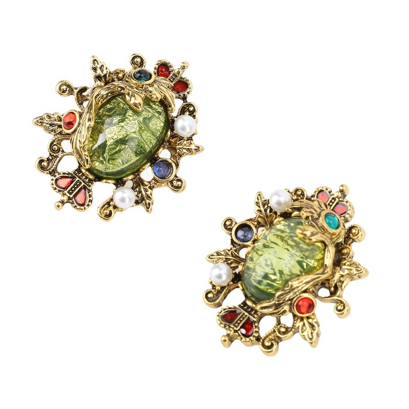 Vintage Court Style Earrings Fashionable Exquisite Luster Retro Earrings for