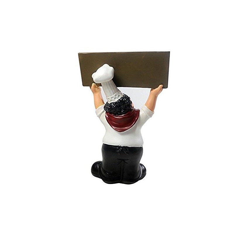 KiaoTime Chef Figurine with WELCOME Sign Board Plaque Home Kitchen
