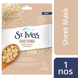 St Ives Sheet Mask 23ml Soothing Oatmeal, Clear