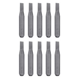 QUARKZMAN SL3.0 Slotted Screwdriver Bit 5/32 Inch Hex Shank 28 mm / 1.1 Inch Length Magnetic Flat Head Hex Bits S2 Steel Bit Set for Electric Screwdriver Cordless Screwdriver Pack of 10