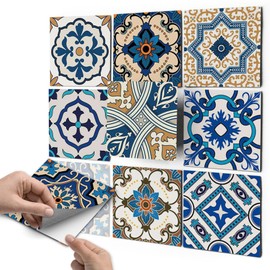 creatisto Tile Stickers for Kitchen Splashback and Great Decorations for Bathroom Tiles – Kitchen Wall Decoration – Pattern: Mexican Tiles – Pack of 9