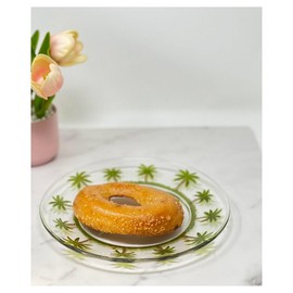 Strawberry Fairy Elegant Tree Design Acrylic Dinner Plates Set of 4, Unbreakable Clear Plastic Plates for All Occasions, Dishwasher Safe