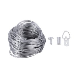 DOITOOL 20sets Cable Hanging Hook Kit Photo Frame Hangers Versatile Picture Hanging Wire for Home Office School and More