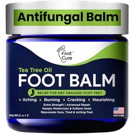 Bálsamo para pies con aceite de árbol de té/humectante para pies secos y agrietados Hidrata y alivia instantáneamente la piel irritada y el pie de atleta El mejor cuidado de los pies para mujeres y