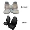 ESMING 2Pcs 60/40 Cloth High Back Bench Seat Cover for