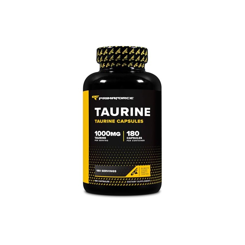 Primaforce Cápsulas de taurina de 1000 mg (180 cápsulas), suplemento