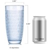CREATIVELAND Highball Beverage Glasses Set of 6 Romantic Colored Thick