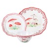 UPware 12 Piece Mushroom Melamine Dinnerware Sets, Outdoor Dishes Set,
