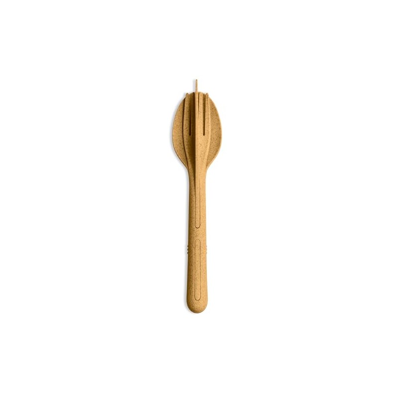 Koziol Klikk 4003702 Cutlery Set 3-Piece Natural Wood