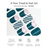 AutyaMee Semi Cured Gel Nail Strips (Green Cat Eye), Christmas