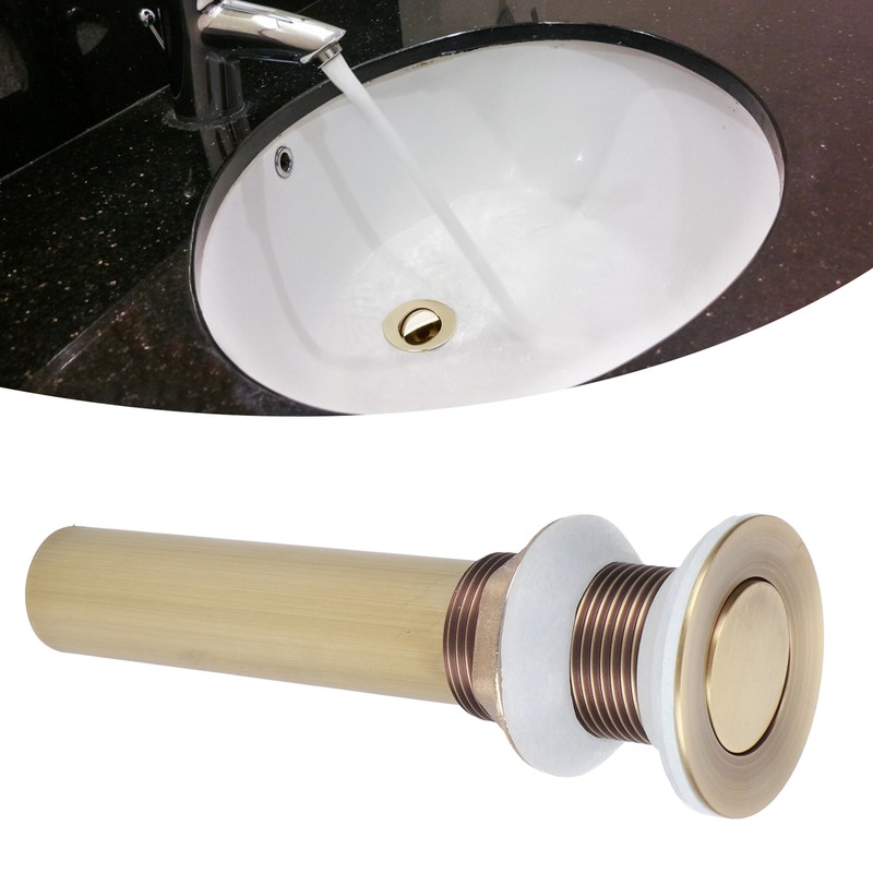 Sink Drain NonOverflow AntiClog Bathroom Wash Basin Drainer Stopper Accessory