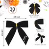 30 Pcs Black Velvet Bows for Christmas Tree, Halloween Tree
