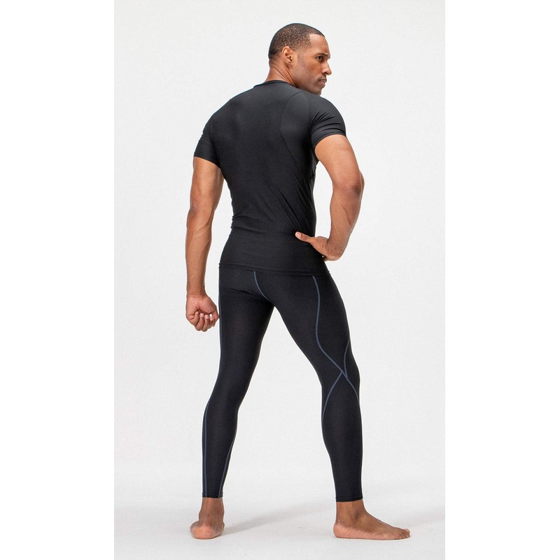 DEVOPS 3 Pack Men's Athletic Short Sleeve Compression Shirts (Medium,