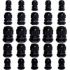 Cable Glands - 25 Pack Plastic Waterproof 3.5-13mm Nylon Cable
