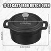 Suttmin 4 Pcs Mini Dutch Oven Small Round Iron Cocotte