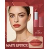 Matte Lipstick for Women, Brick Red Lipstick Long Lasting Beauty