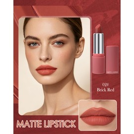 Matte Lipstick for Women, Brick Red Lipstick Long Lasting Beauty Makeup-02