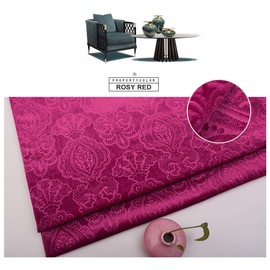 NAKAN Floral Pattern Velvet Fabric, Sold by the Metre, 145 cm Wide, Flowers, Decorative Velvet Fabric, Furniture Fabric, Upholstery Fabric for Upholstery, DIY Crafts, Curtain, Home Decor (Colour: Rose