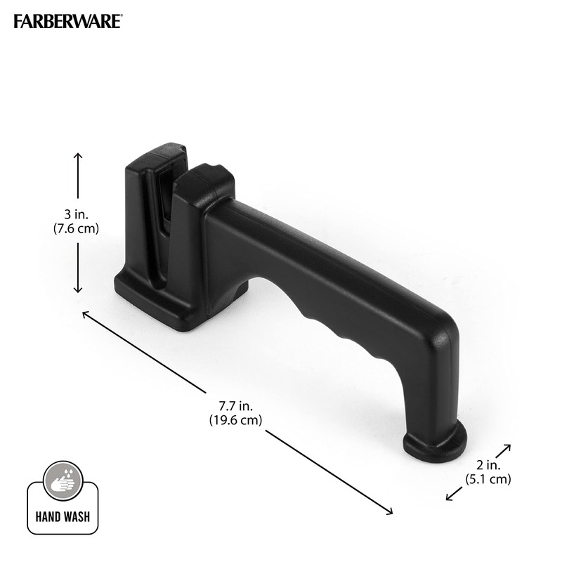 Farberware Tabletop Knife Sharpener, Black, 7.5-Inch